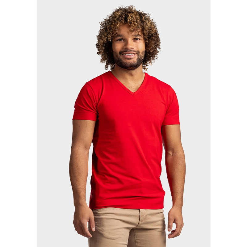 Lemon & Soda Cotton Elastane V-neck T-shirt