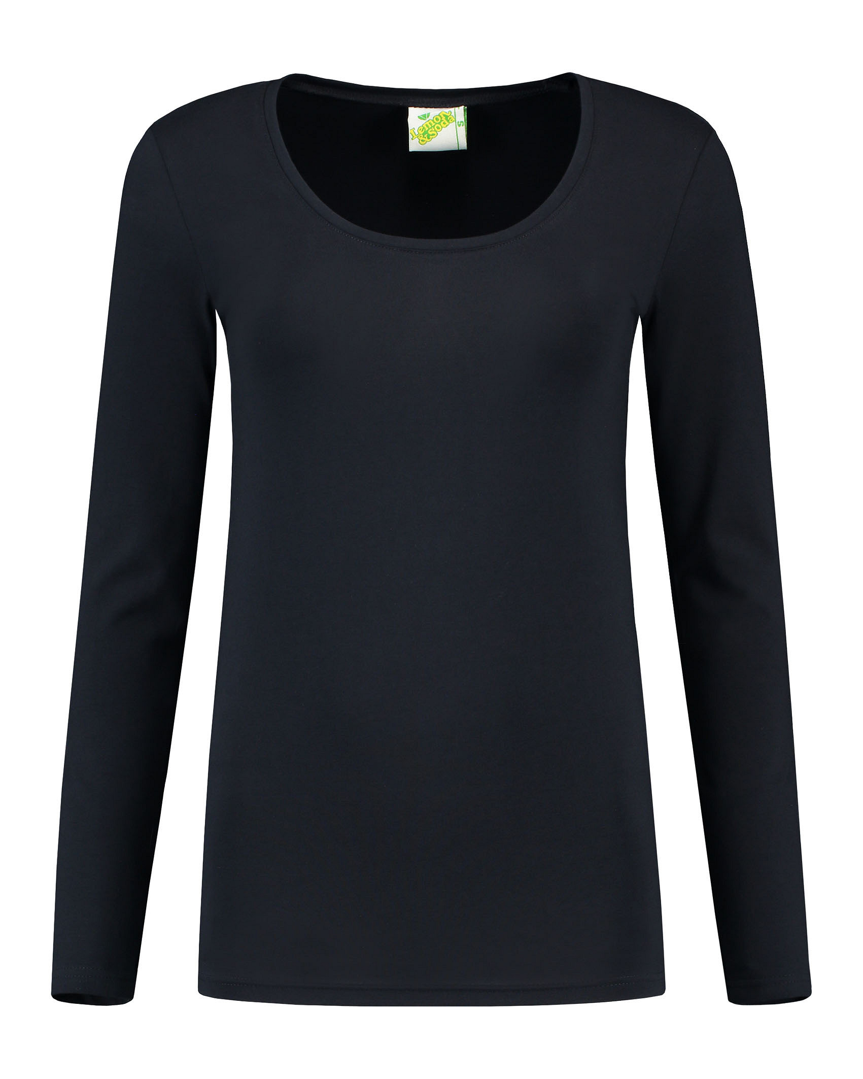 L&S Cotton Elastane Tshirt Long Sleeves for her