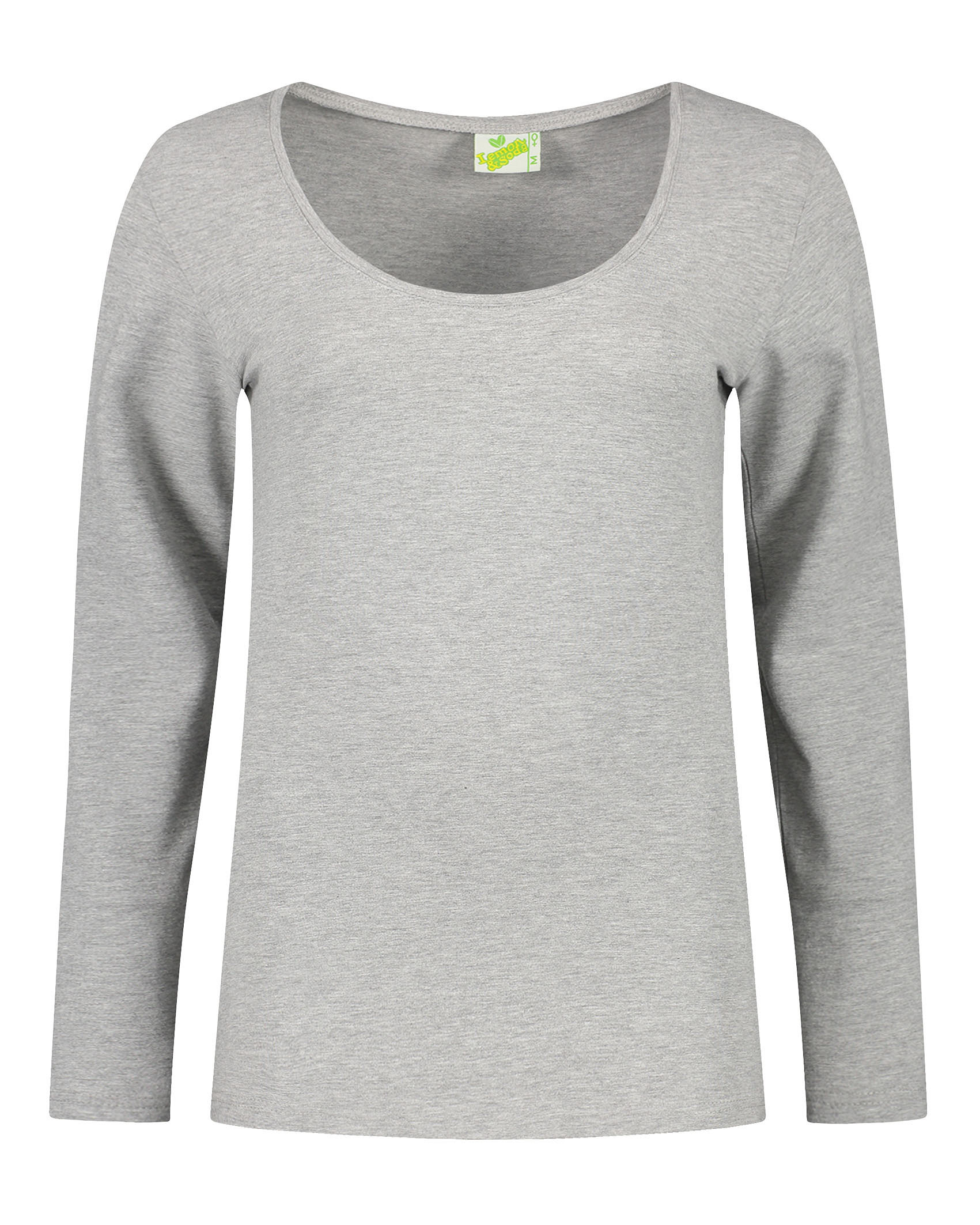 L&S Cotton Elastane Tshirt Long Sleeves for her