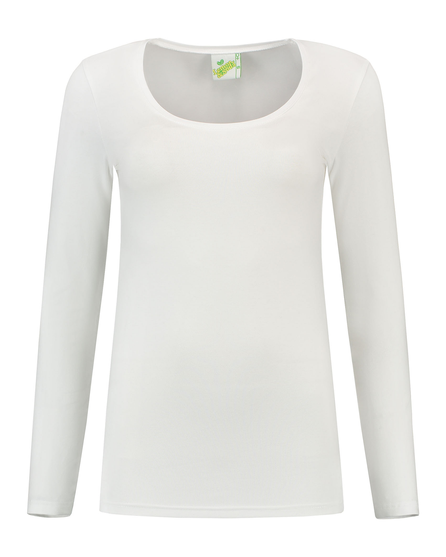 L&S Cotton Elastane Tshirt Long Sleeves for her