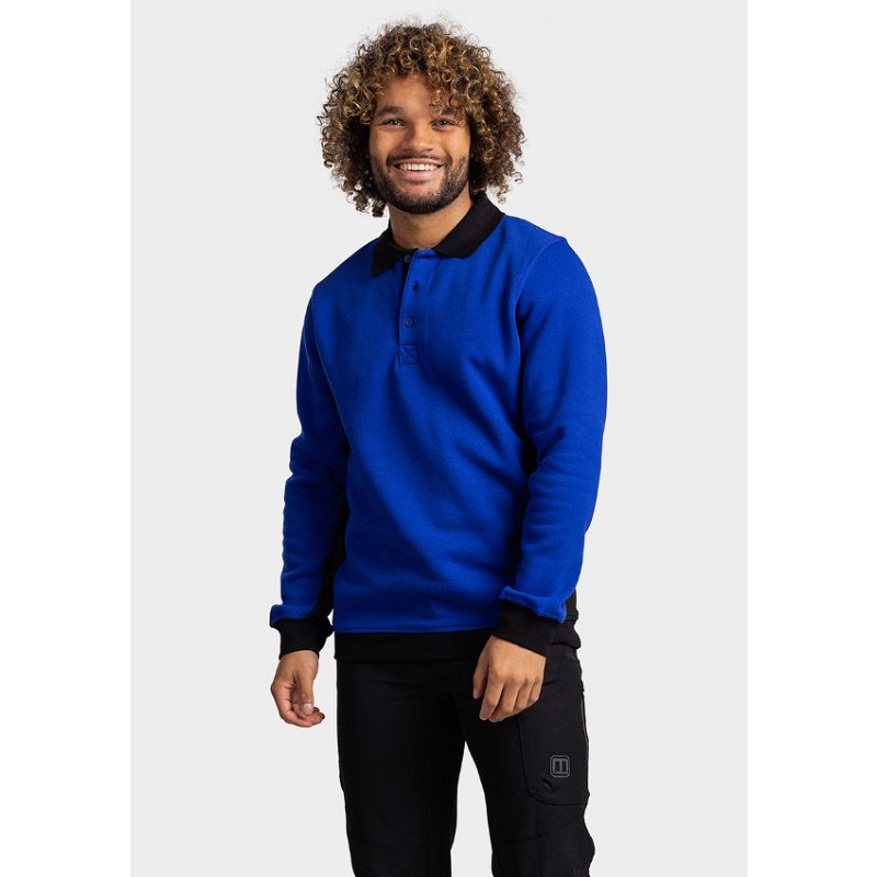 Lemon & Soda Workwear Contrast Polosweater